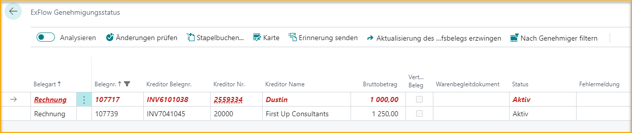 ExFlow Genehmigungsstatus