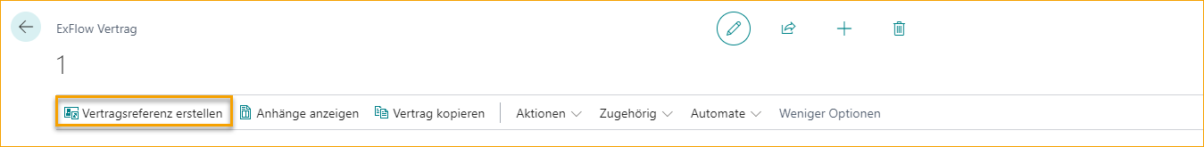 ExFlow Contract Menu