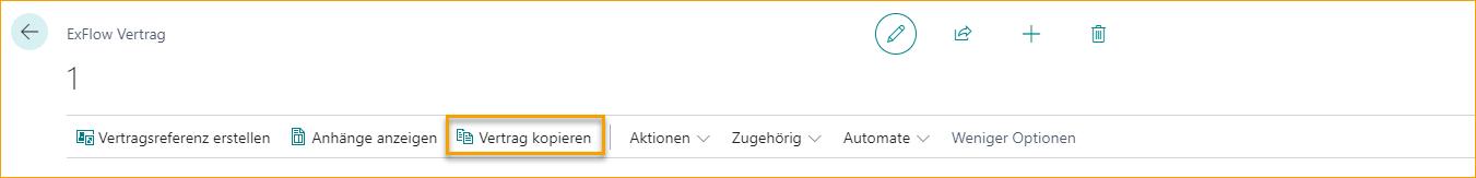 ExFlow Contract Menu