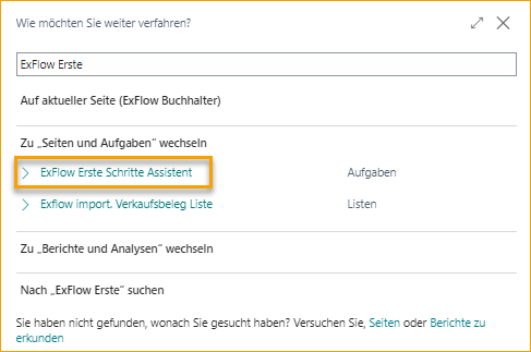 Erste Schritte-Assistent