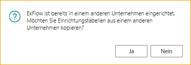Erste Schritte-Assistent - ExFlow-Einrichtung kopieren