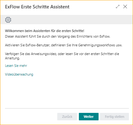 Erste Schritte-Assistent