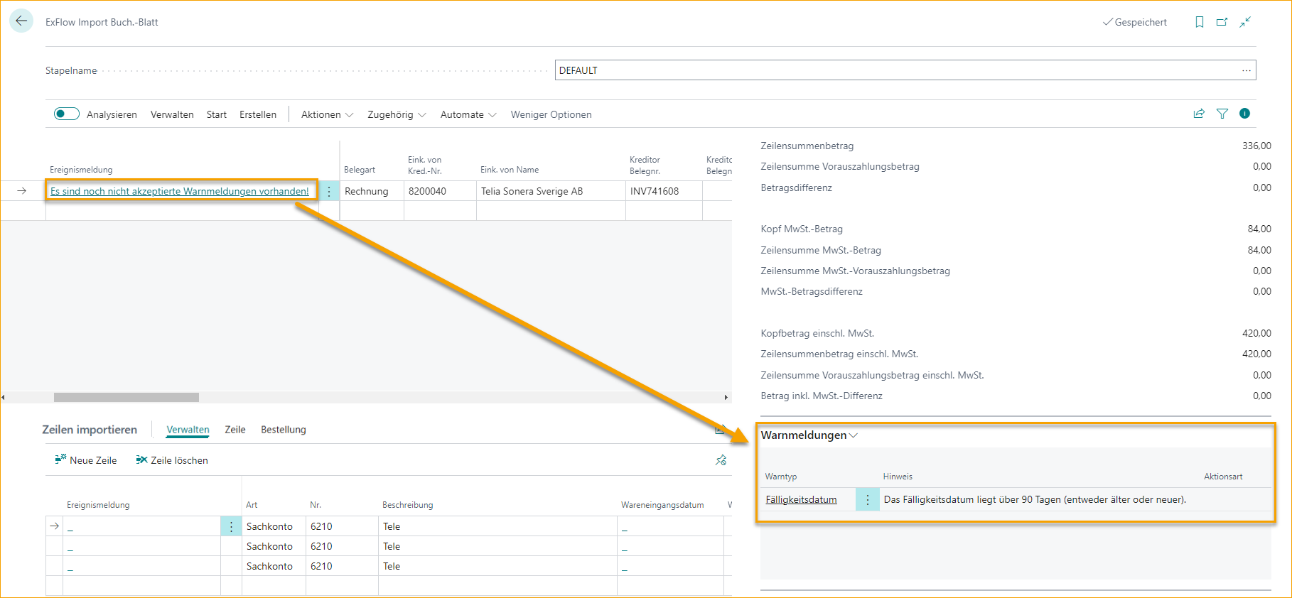 ExFlow Import-Journal