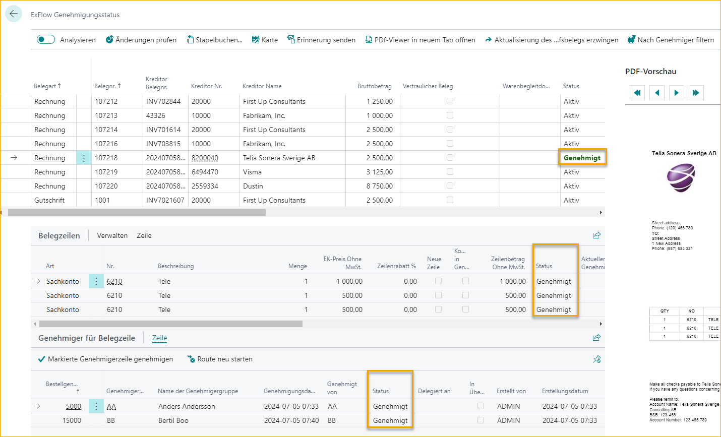 ExFlow Genehmigungsstatus