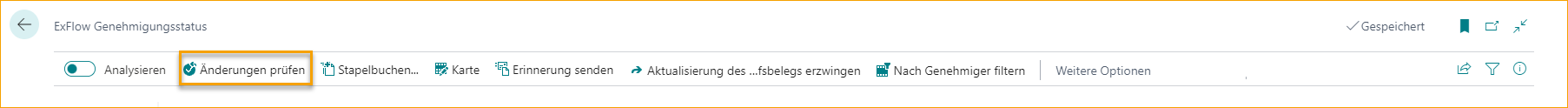 Genehmigungsstatus - Änderungen überprüfen