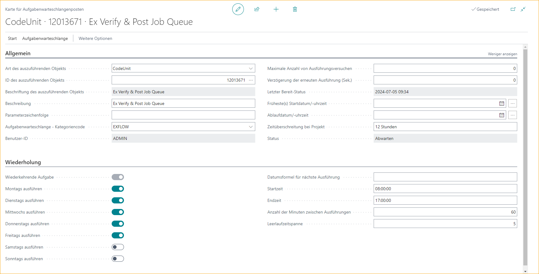 Job Queue Entry Card - Verify & Post with Job Queue