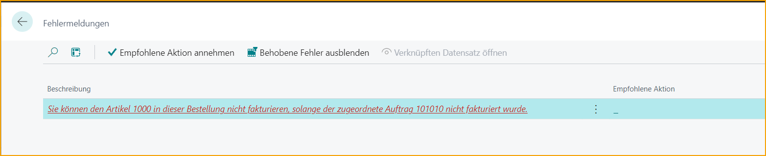 Error message in Approval Status