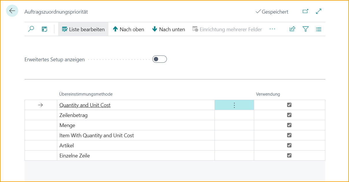 Artikel-Nr. Abgleich-Priorität