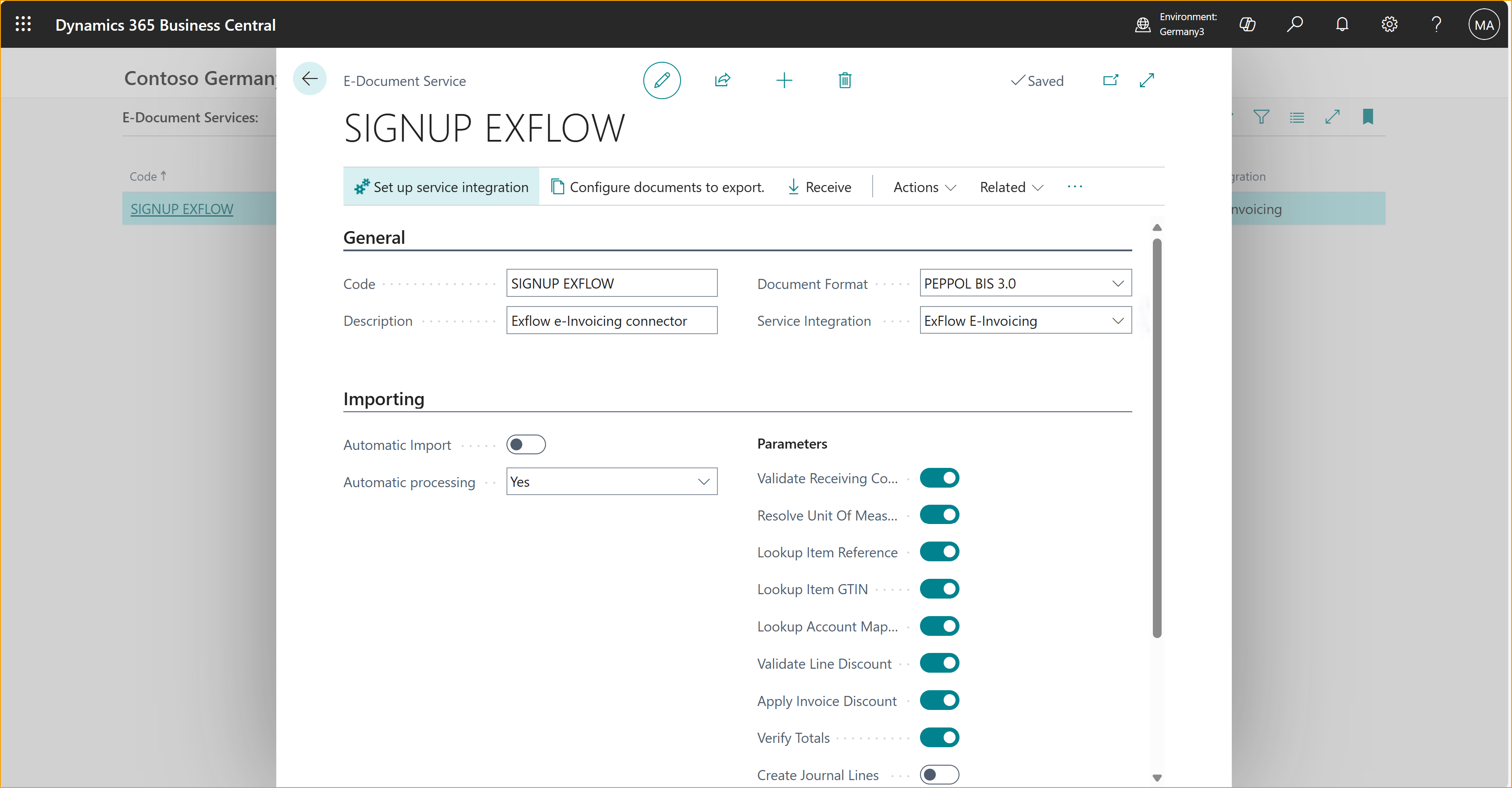 ExFlow e-Invoicing Connector