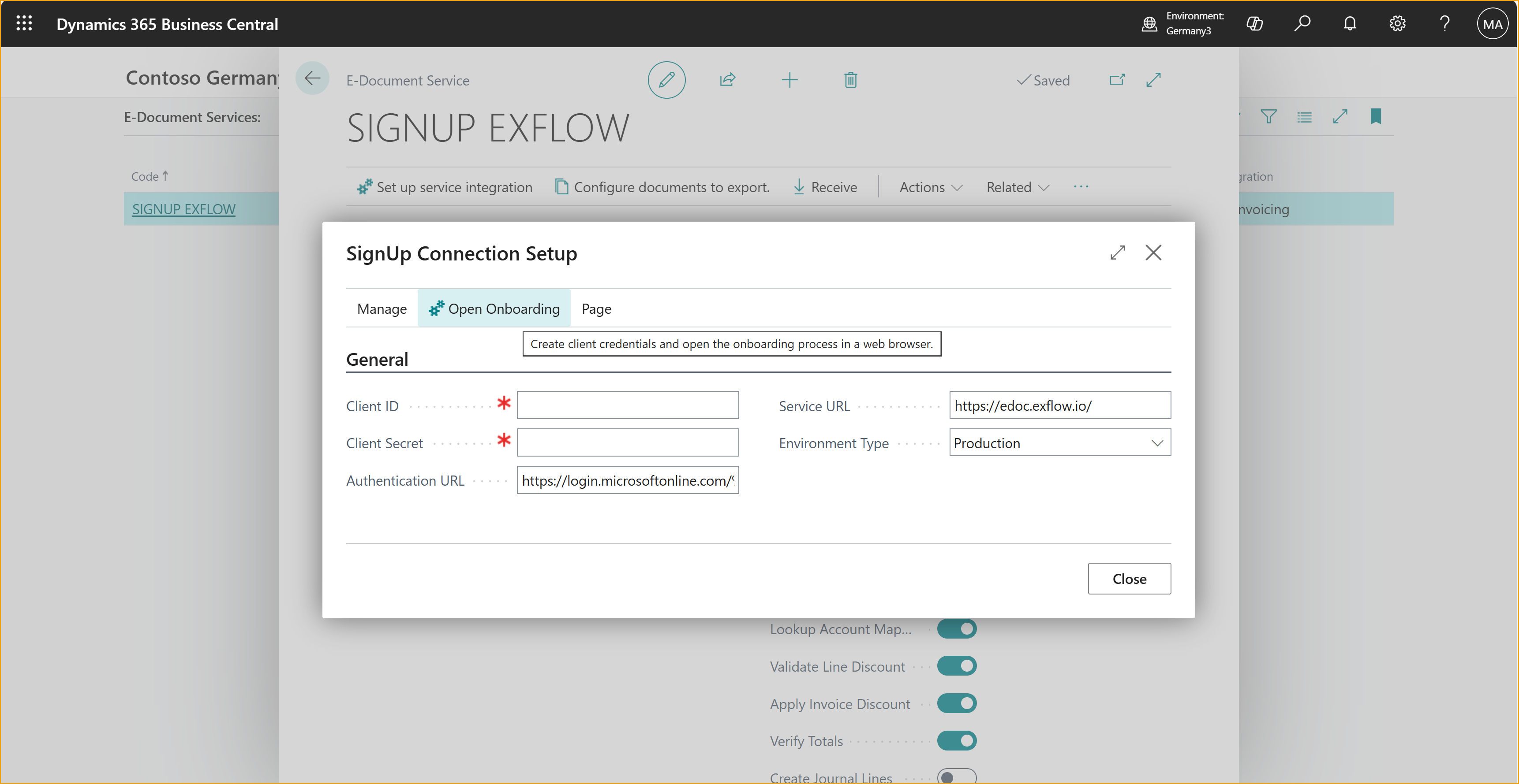 ExFlow e-Invoicing Connector