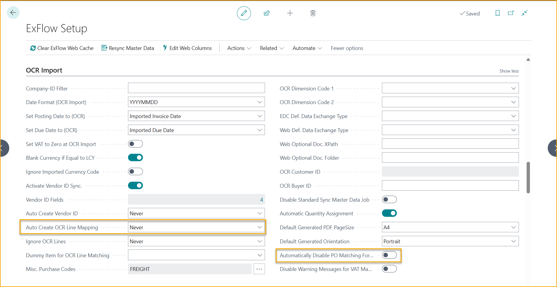ExFlow Setup OCR Import