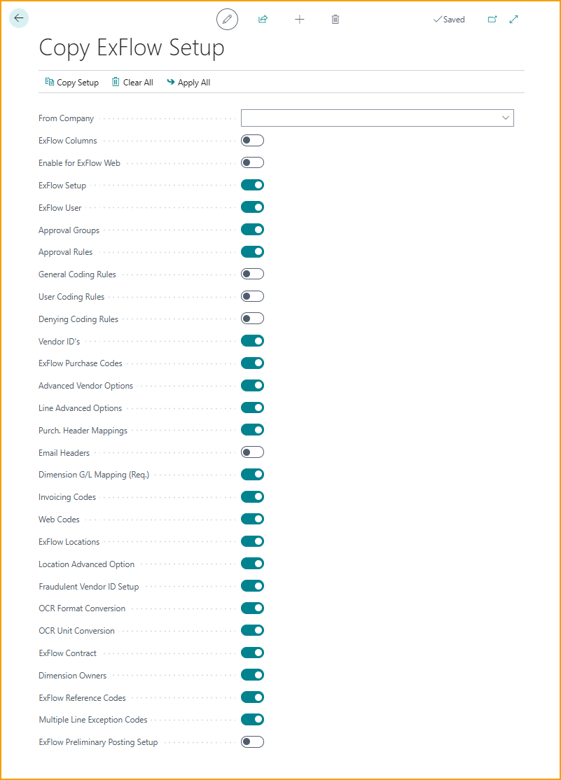 Get Started Wizard - Copy ExFlow Setup