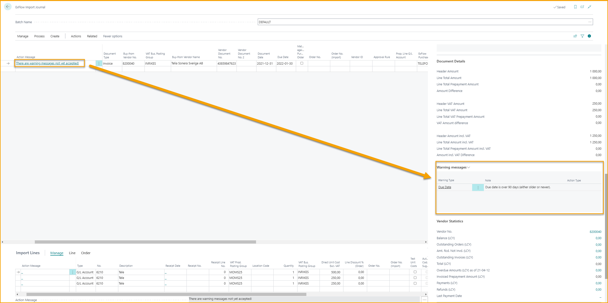 ExFlow Import Journal