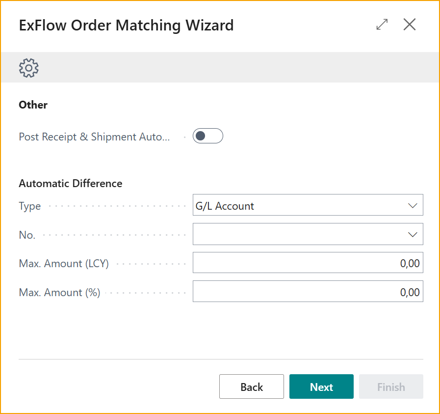Order Matching Wizard - Search