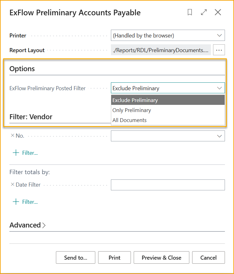 ExFlow Cuentas por Pagar Preliminares
